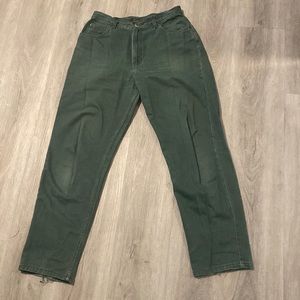 High Sierra, green jeans. Size unknown. Fits small/medium
